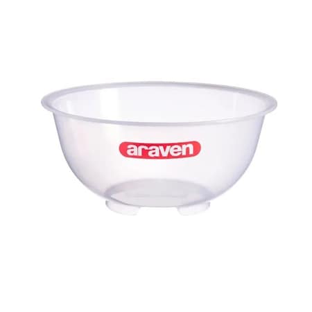 Araven Polypropylene Clear Mixing Bowl, 11.6QT, 6PK 91075